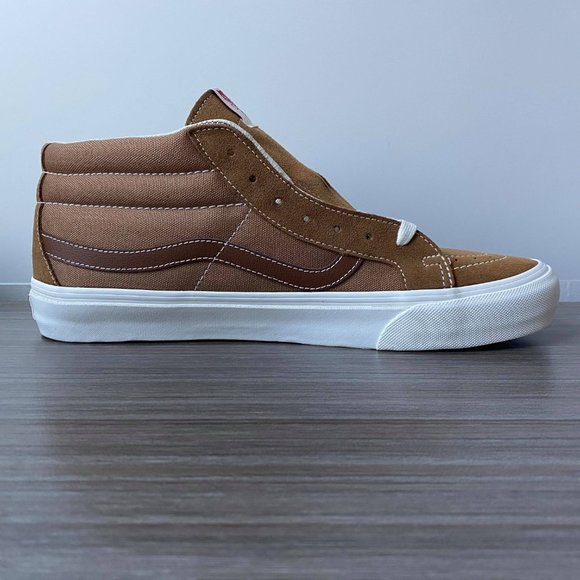 Vans Vault Og SK8 LX Mid Skate Shoes Men's Tobacco Brown - Picture 7 of 14